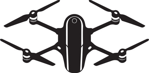 A drone design silhouette vector style with white background