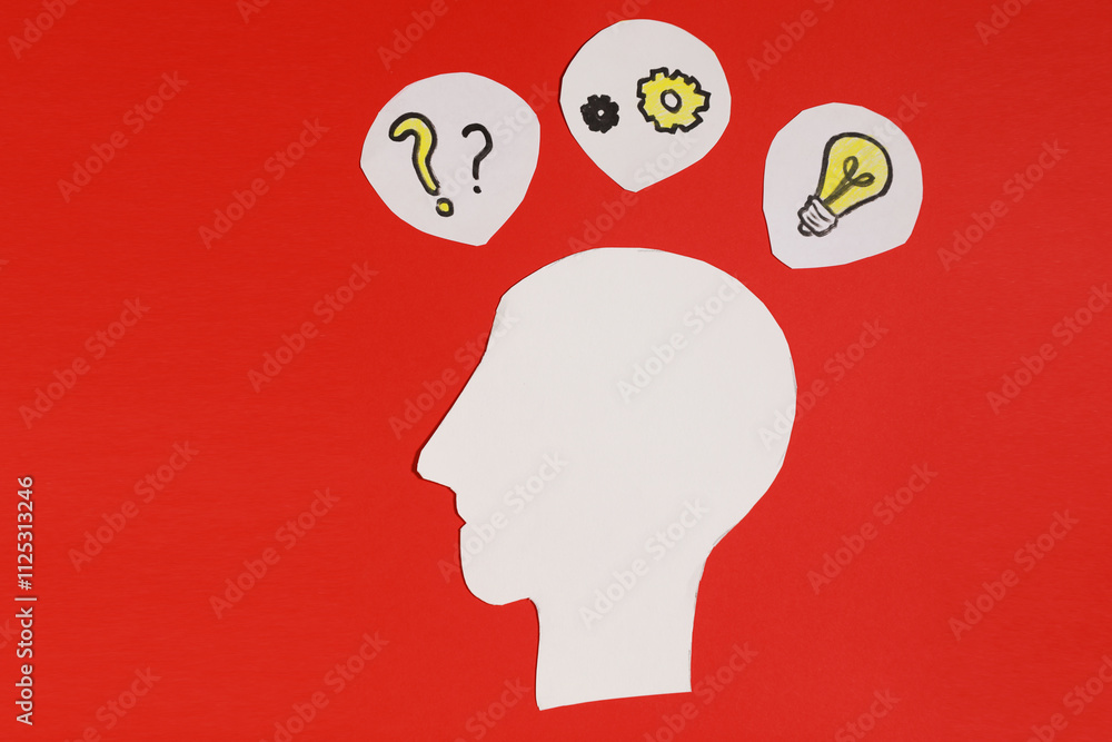 Poster concept of the functioning of the human brain