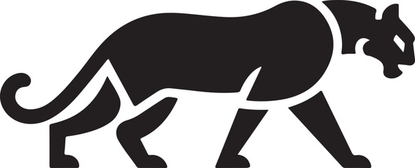 Tiger silhouette black vector image 