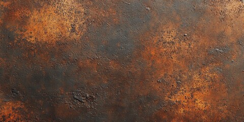 Rusty metallic texture with orange and brown corrosion patterns