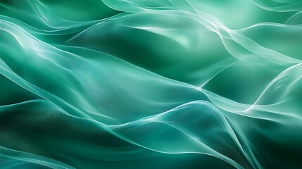 Obraz premium Abstract Teal Waves Flowing Softly and Gracefully