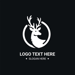 Fototapeta premium Geometric deer silhouette design vector icon