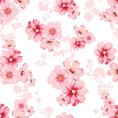 Seamless decorative floral pattern. Vector Illustration.