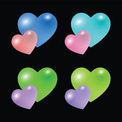 Gradient Heart - Beautiful, modern heart designs featuring smooth gradient transitions. Perfect for Valentine's Day, romantic themes, love-themed projects, wedding invitations, and creative designs.