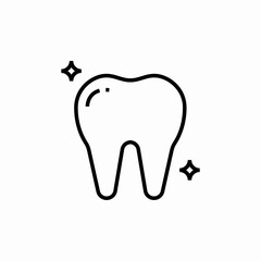 clean healthy tooth icon sign vector