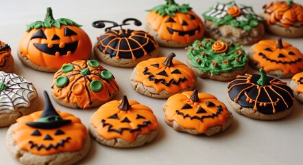 Spooky Halloween Treats: Pumpkin Cookies, Ghostly Biscuits, and Jack-o'-lantern Cakes