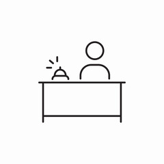 reception desk icon sign vector