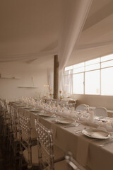 Decoração de casamento pequeno.