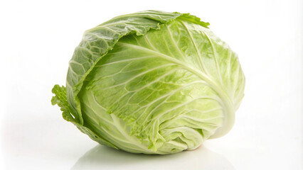 Obraz premium Fresh Green Cabbage Isolated on White 