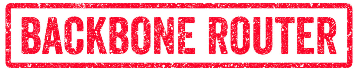 Backbone Router Stamp Transparent Seal, Red Grunge Backbone Router Word Rubber Stamp Seal