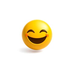 emoji smile with blushing cheeks in isolated white