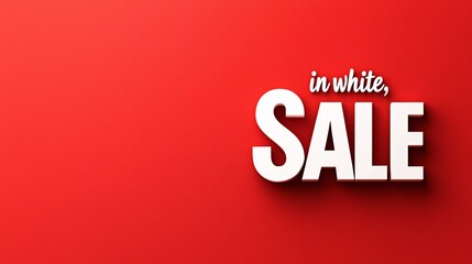 Black Friday "Sale" in red, winter holiday background, 3D illustration