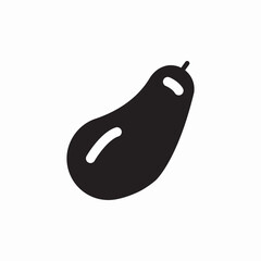 eggplant vegetable icon sign vector
