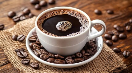 Fototapeta premium Best organic coffee brands, pure flavors, natural cultivation, rich aroma, eco-friendly practices, premium quality.