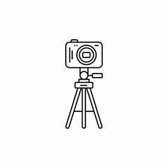 camera tripod icon sign vector