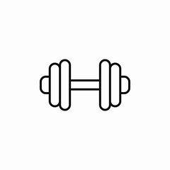 Fototapeta premium dumbbell gym icon sign vector