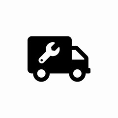 service truck lorry icon sign vector