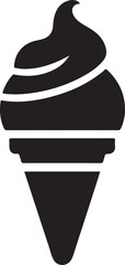 Ice Cream Silhouette Vector Icon Design