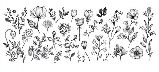 Botanical Illustrations: A Collection of Exquisitely Drawn Flowers and Plants