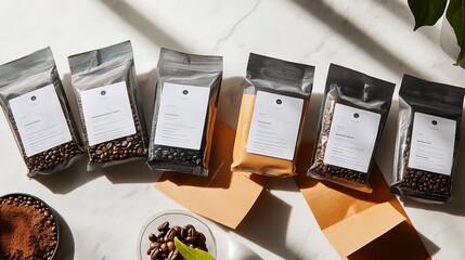 Coffee subscription service, fresh beans, diverse flavors, monthly delivery, premium quality, aromatic convenience.