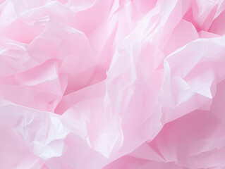 Fototapeta premium Pastel pink crumpled paper texture soft creases folds delicate minimalistic aesthetic art backgrounds graphic design Gentle pastel packaging backdrop wallpaper paint heavy canvas wall layer clipart