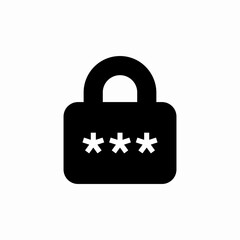 lock password icon sign vector