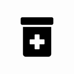 pills jar icon sign vector