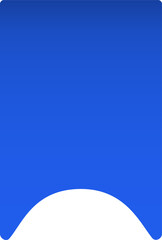 Blue bookmark with rounded bottom edge creating a white space below, suitable for adding text or other design elements, ideal for educational or promotional materials
