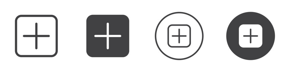 Add vector icon Simple outline vector logo