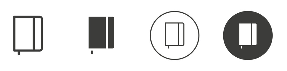 Book icon Simple outline vector logo