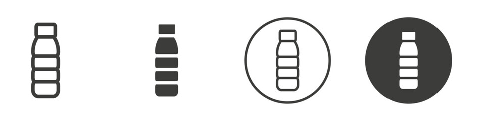 Bottle icon Simple outline vector logo