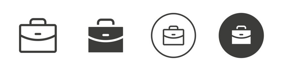Briefcase icon Simple outline vector logo