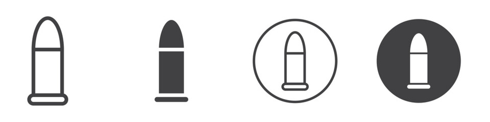 Bullet icon Simple outline vector logo