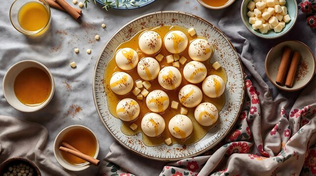 Qurut Shirini &ndash; Cheese Balls with Honey and Cinnamon (Tajik Cuisine)