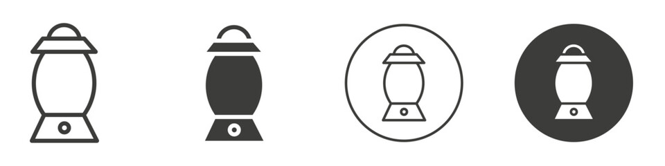 Camp lantern icon Simple outline vector logo
