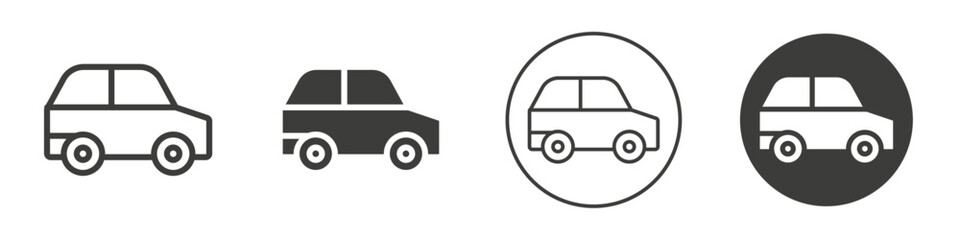 Car icon Simple outline vector logo