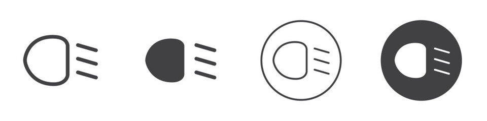 Car light icon Simple outline vector logo © Horoskooppi