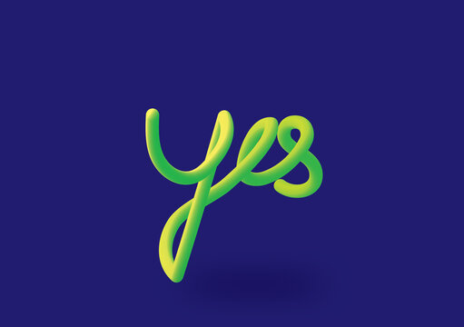 Yes Letter Blend Designs