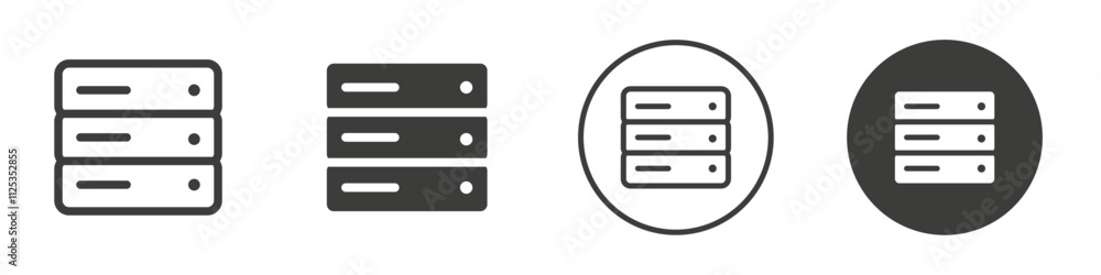Poster database icon simple outline vector logo