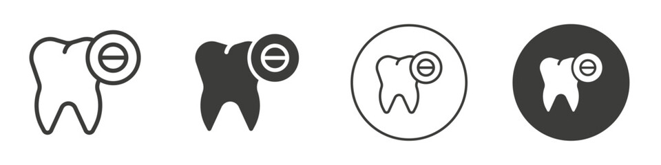 Dental pill icon Simple outline vector logo