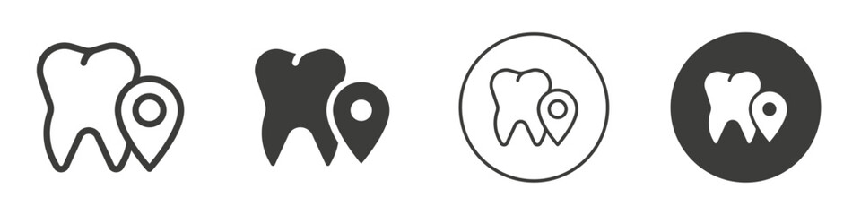Dental clinic icon Simple outline vector logo