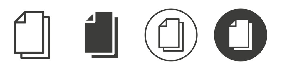 Document icon Simple outline vector logo