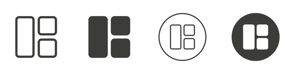 Grid icon Simple outline vector logo