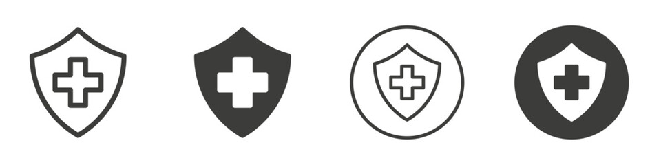 Health insurance icon Simple outline vector logo