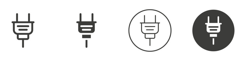 Plug icon Simple outline vector logo