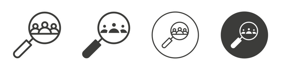 Search job vacancy icon Simple outline vector logo
