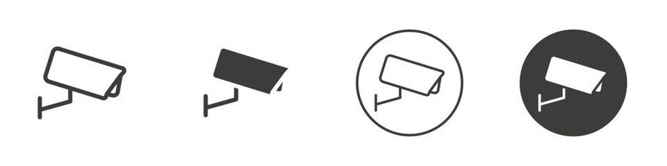 Security camera icon Simple outline vector logo