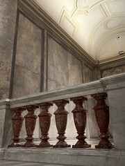 Fototapeta premium Red stone balusters