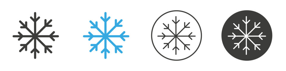 Snow icon Simple outline vector logo