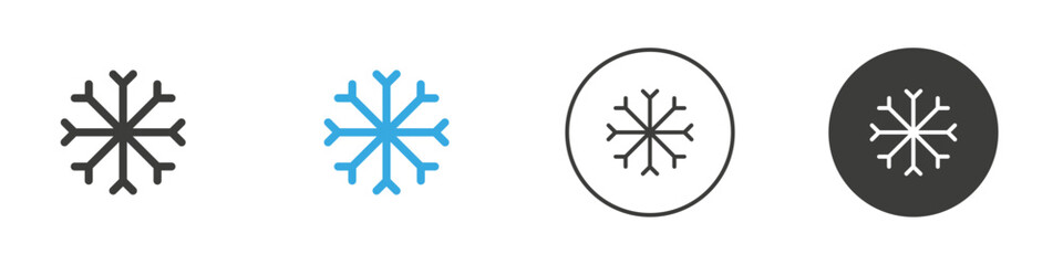 Snow icon Simple outline vector logo